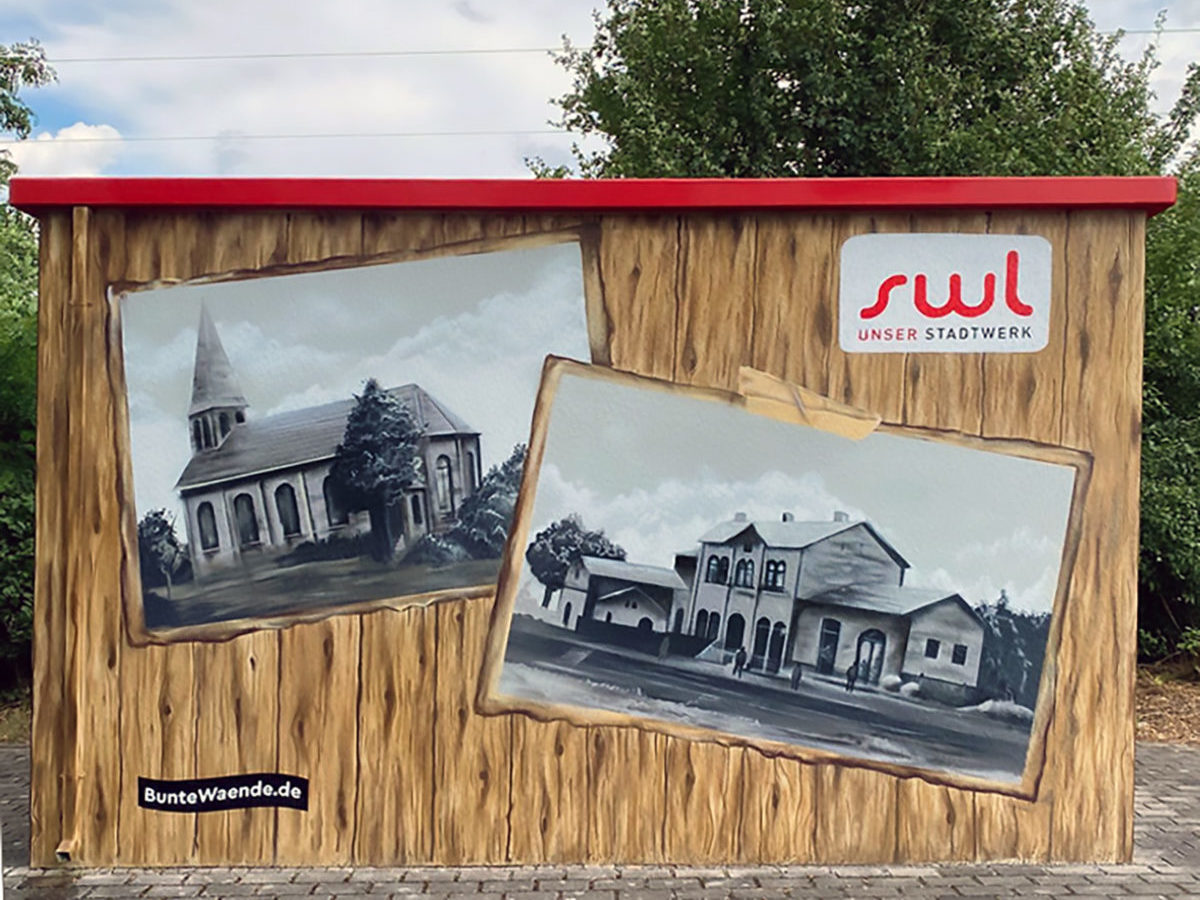 Graffiti Auftrag für die Stadtwerke Lengerich, Traffo, Kattenvenne