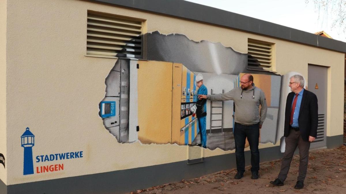 Vorschaubild: Neue Osnabrücker Zeitung, Hauptverteiler in Lingen mit Graffiti gestaltet
