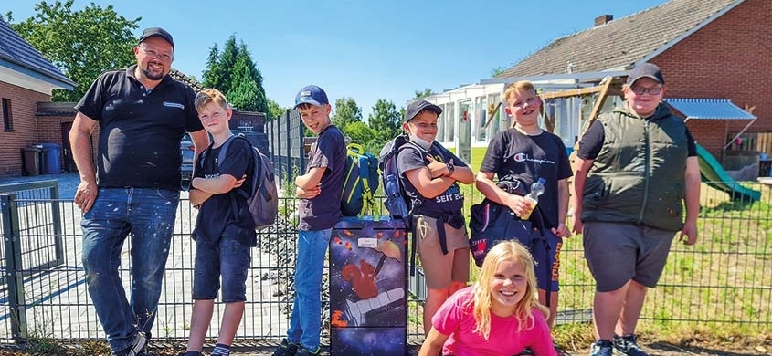Vorschaubild: Stadtwerke Lengerich, Künstler sprühen vor Ideen